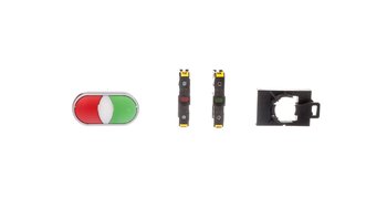 Przycisk sterowniczy podwójny 22mm czerwony/zielony 1Z 1R z samopowrotem ST22-2KL-11Z/C - SPAMEL