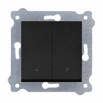 Przycisk żaluzjowy/roletowy  Exen Czarny Metalik