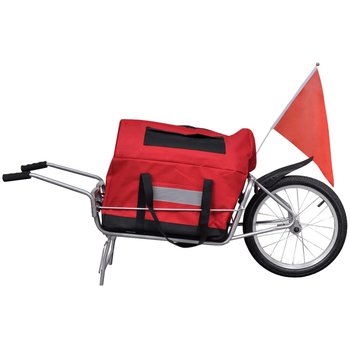 Przyczepka rowerowa 2-w-1, 40 kg, czerwono-czarna, - Inna marka