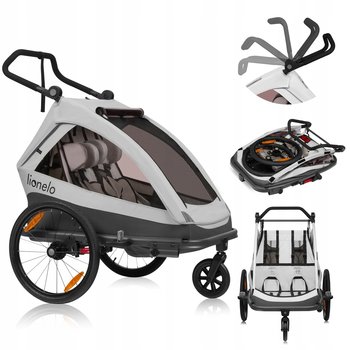 Przyczepka rowerowa dla dzieci 2w1 wózek spacerowy składana lionelo CAMA - Lionelo