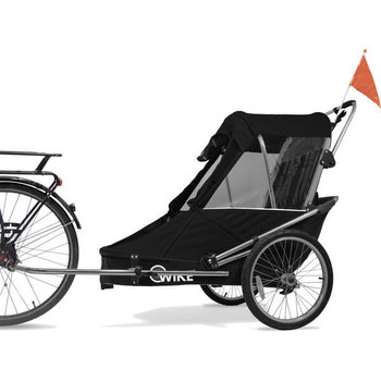 Przyczepka rowerowa dla osób z niepełnosprawnością 3w1 Wike Large czarna - Inna marka