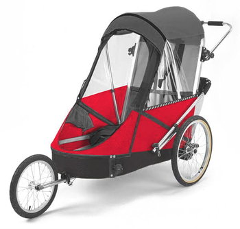 Przyczepka rowerowa dla osób z niepełnosprawnością 3w1 Wike Large czerwono-czarna - Inna marka