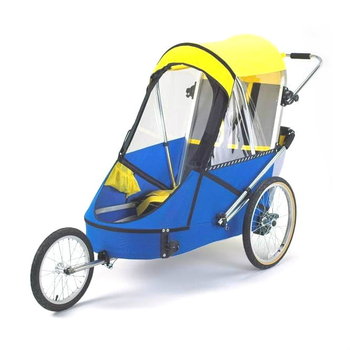 Przyczepka rowerowa dla osób z niepełnosprawnością 3w1 Wike Large niebiesko-żółta - Inna marka