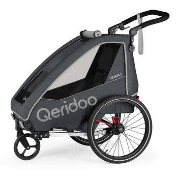 Przyczepka rowerowa Wózek Qeridoo Qupa 1 Grey - Qeridoo
