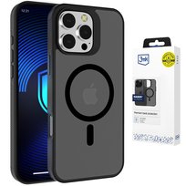 Przydymione etui z MagSafe na Apple iPhone 16 Pro - 3mk HARDY® Hazy MagCase™ Black