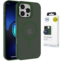 Przydymione etui z MagSafe na Apple iPhone 16 Pro - 3mk HARDY® Hazy MagCase™ Green