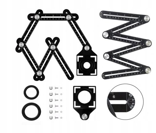 PRZYMIAR ZNACZNIK SZABLON WZORNIK OTWORÓW PŁYTEK