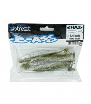 Przynęty Quantum 4Street B-Ass Shad 11Cm 5 Sztuk Quantum 4Street B-Ass Shad Flashy Silver - Quantum