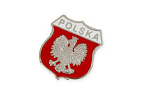 Przypinka Biało Czerwona Godło Polski Pins