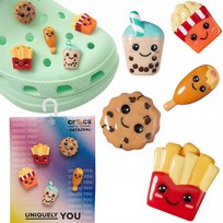 Przypinka Crocs Jibbitz Pin Do Butów Zestaw 5 Sztuk Jedzenie Cute Foods Crocs