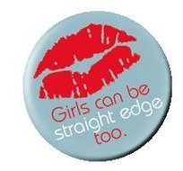 Przypinka Girls Can Be Straight Edge Too Inna marka