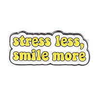 Przypinka Metal Stress Less Smile More Inna marka