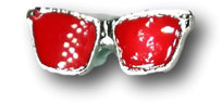 Przypinka Metalowa Czerwone Okulary Metal Pin Inna marka