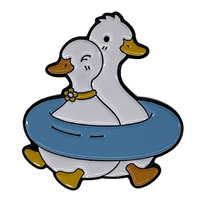 Przypinka Metalowa Metal Pin Dwie Kaczki Kółko Inna marka