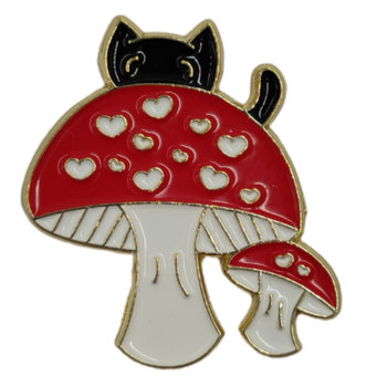 Przypinka Metalowa Muchomorki z Kotkiem Grzybki - Inna marka