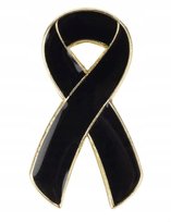 Przypinka, Pin, Broszka, Brocha, Plakietka -Symbol Żałoby - Wstążka Żałobna inna (Inny)