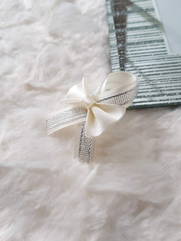 Przypinki dla gości weselnych  ecru srebrne - MyPerfectDay - Inna marka