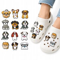 Przypinki do Crocs 12 szt - PSY PIESKI ZESTAW PRZYPINEK CHARMS DO BUTÓW Inna marka