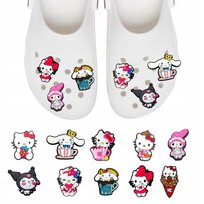 Przypinki do Crocs HELLO KITTY do butów telefonu torby zestaw 10 szt Inna marka
