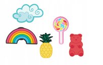 Przypinki Ozdoby Jibbitz Charms Piny Do Butów Crocs Happy Candy 5 Pack Crocs
