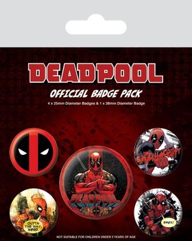 Przypinki pakiet Deadpool Badge Pack, 10x12x150 mm - Deadpool