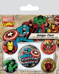 Przypinki pakiet Marvel Retro, 10x12x150 mm - Marvel