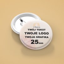 Przypinki Personalizowane z dowolnym nadrukiem - 25mm E-Plumeria
