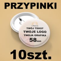 Przypinki Personalizowane z dowolnym nadrukiem - 58mm 10 E-Plumeria