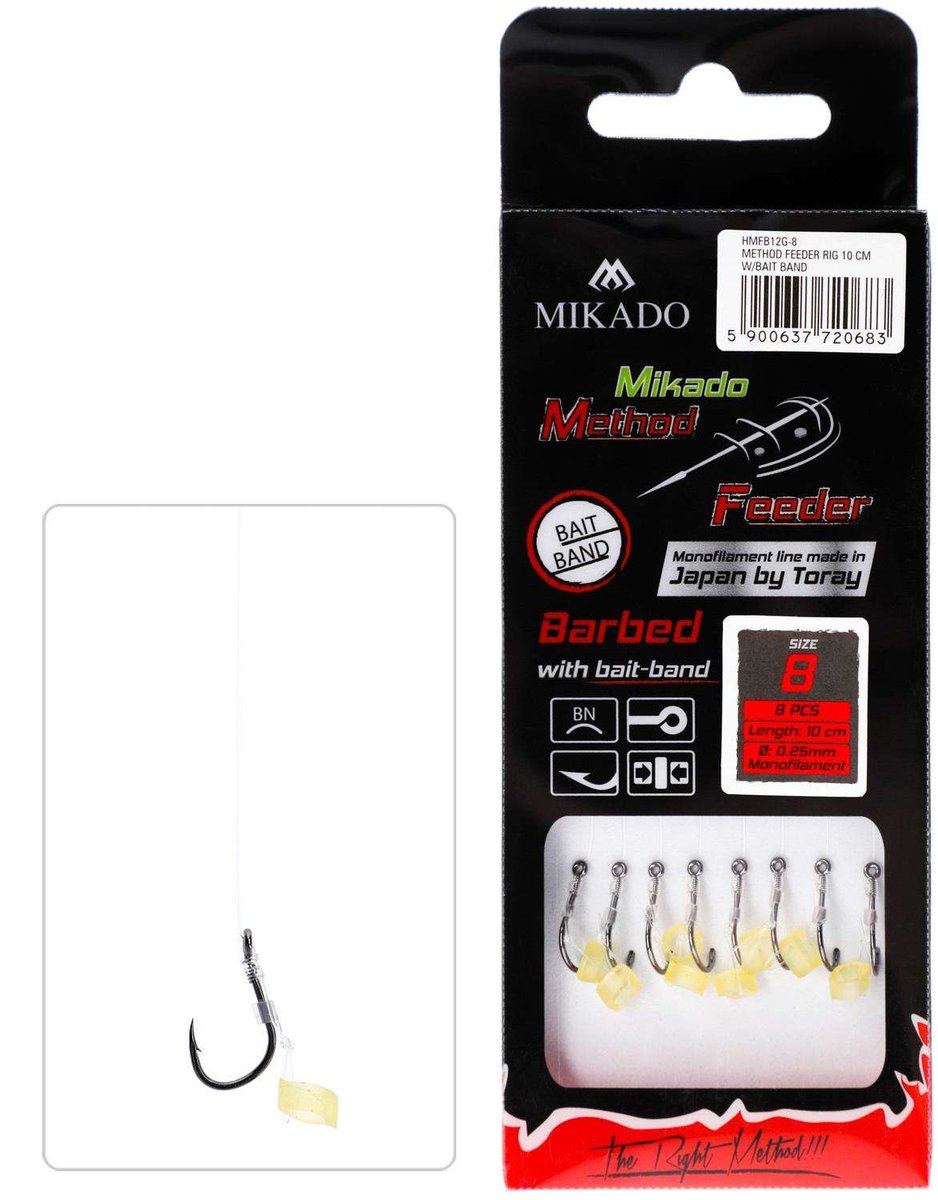 10 Ami Da Pesca Mikado Chinu Forti Taglia 8 – Acciaio Hi-carbon, Con Occhiello E Ardiglione Extra