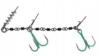 Przypon Mikado JAWS DOUBLE EVO STINGER FLUO stal 25 kg 12 cm Mikado