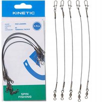 Przypony Stalowe KINETIC na Szczupaka 29,5kg 30cm - 5szt Stalki Wędkarskie Kinetic