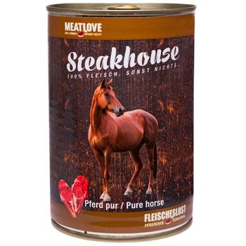 Przysmak dla psa i kota MeatLove Steakhouse Pure Horse Puszka 800 g 100% Konina - Meatlove
