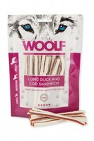 Przysmak dla psa WOOLF Long Duck and Cod Sandwich, 100 g WOOLF
