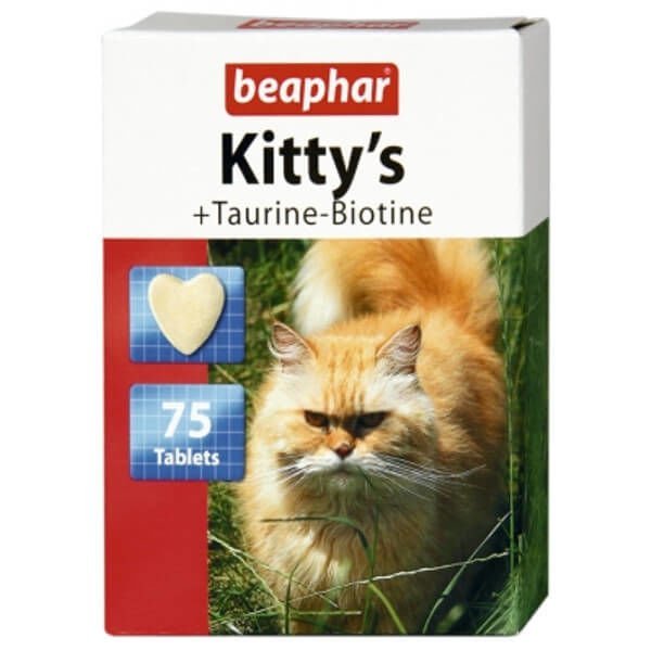 Zdjęcia - Leki i witaminy Beaphar Przysmak witaminowy z tauryną i biotyną dla kota , 75 tabletek 