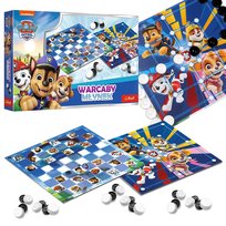 Psi Patrol Gra planszowa, rodzinna dla dzieci 2w1, warcaby i młynek Trefl 4+