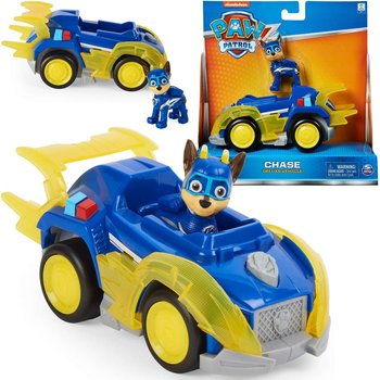 Psi Patrol Kosmopieski deluxe Chase malutka figurka + Mały niebieski pojazd Mighty Pups Spin Master - Spin Master