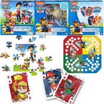 Psi Patrol Zestaw gier 3w1 Puzzle Chińczyk Karty Spin Master