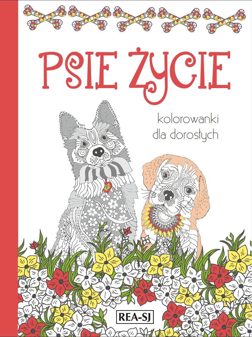 Psie życie. Kolorowanki dla dorosłych - Opracowanie zbiorowe | Książka w  Empik