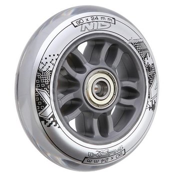 PU 90x24 82A PRZEZROCZYSTE (4 szt.) + ABEC-7 CHROME (8 szt.) ZESTAW NILS EXTREME - NILS Extreme