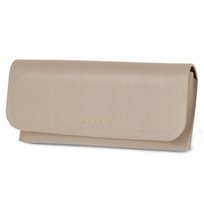 PUCCINI Etui Na Okulary Miękkie Skóra Ekologiczna Futerał Beżowe ET25041-6A PUCCINI