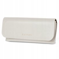 PUCCINI Etui Na Okulary Miękkie Skóra Ekologiczna Futerał Białe ET25041-0B PUCCINI
