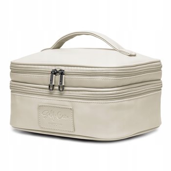 PUCCINI Kosmetyczka Damska Podróżna Kuferek Organizer Beżowa QML015-6A - PUCCINI