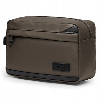 PUCCINI Kosmetyczka Męska Podróżna Duża Pojemna Brązowa QML010-2D - PUCCINI