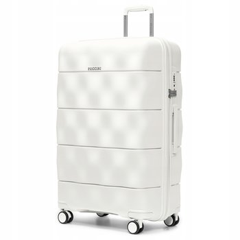 PUCCINI Walizka Duża Podróżna Lekka Polipropylenowa PP Biała PP026A-0 - PUCCINI