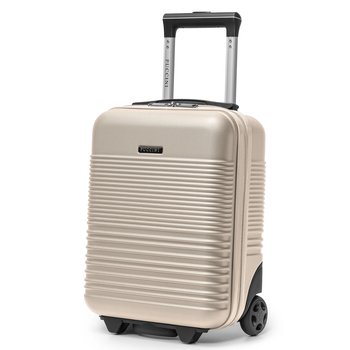 PUCCINI Walizka Kabinowa Mała Ryanair Wizzair Na Kółkach Beżowa ABS028D-6A - PUCCINI