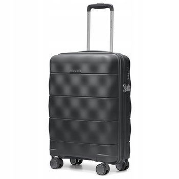 PUCCINI Walizka Kabinowa Podróżna Lekka Polipropylenowa Czarna PP026C-8 - PUCCINI