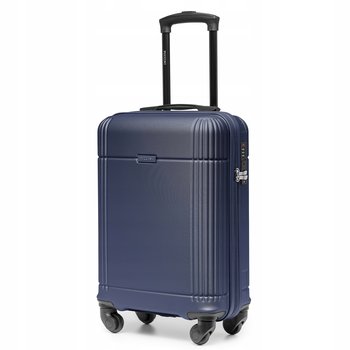 PUCCINI Walizka Kabinowa Podróżna Na Kółkach Twarda ABS Granat ABS029C-7A - PUCCINI