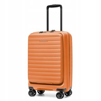 PUCCINI Walizka Kabinowa Podróżna z Kieszenią PP Pomarańczowa PP028C-9 - PUCCINI