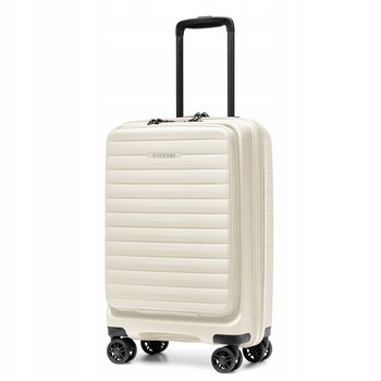 PUCCINI Walizka Kabinowa Podróżna z Kieszenią Zewnętrzną PP Biała PP028C-0 - PUCCINI