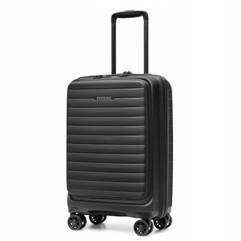 PUCCINI Walizka Kabinowa Podróżna z Kieszenią Zewnętrzną PP Czarna PP028C-1 - PUCCINI